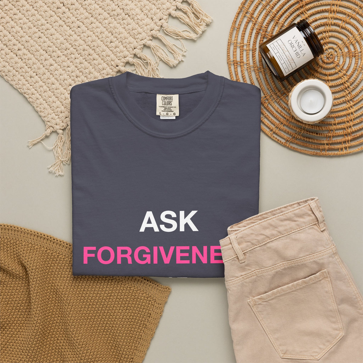 Ask Forgiveness Not Permission Dangerously Skip Permissions Premium Garment-Dyed Tee
