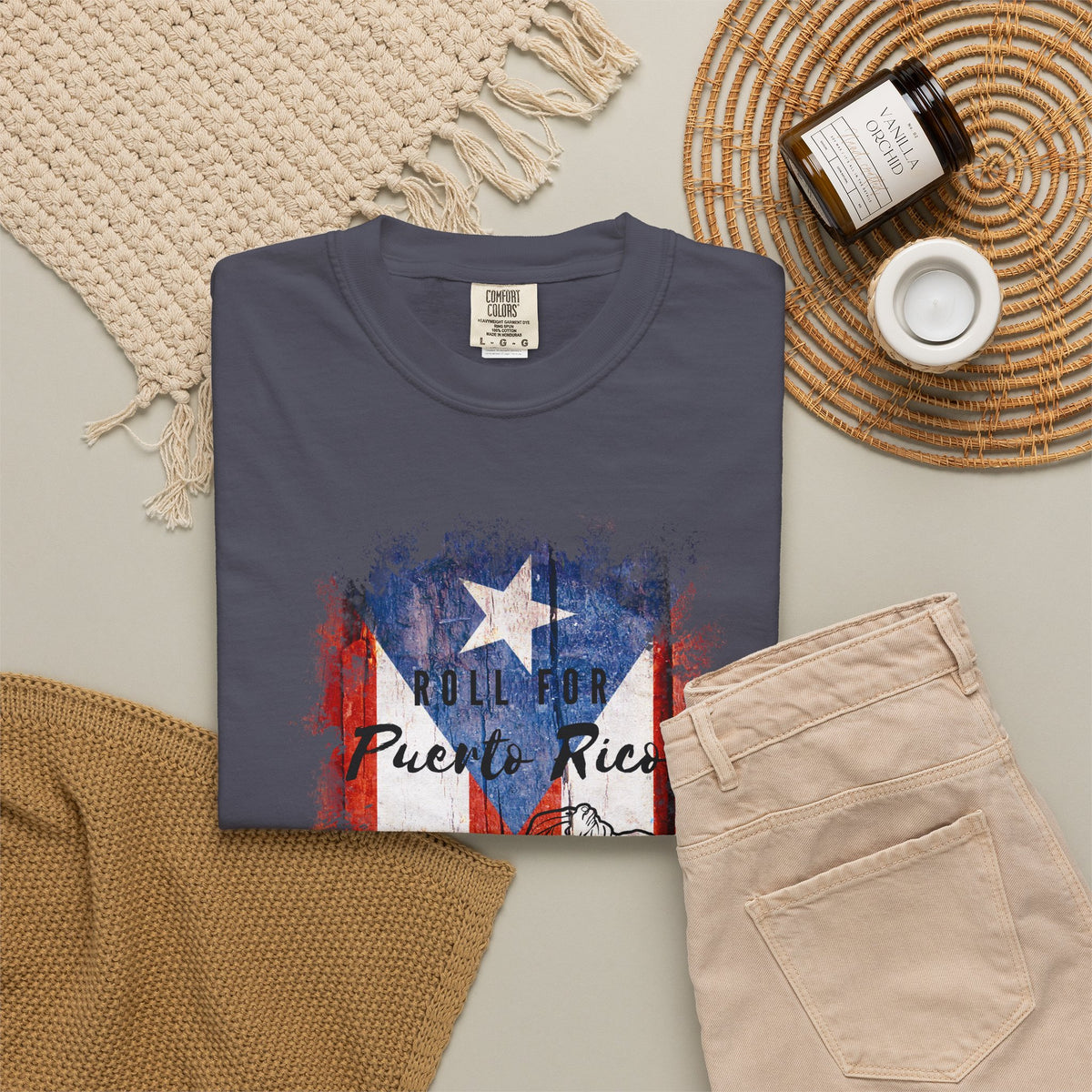 Roll For Puerto Rico Premium Garment-Dyed Tee