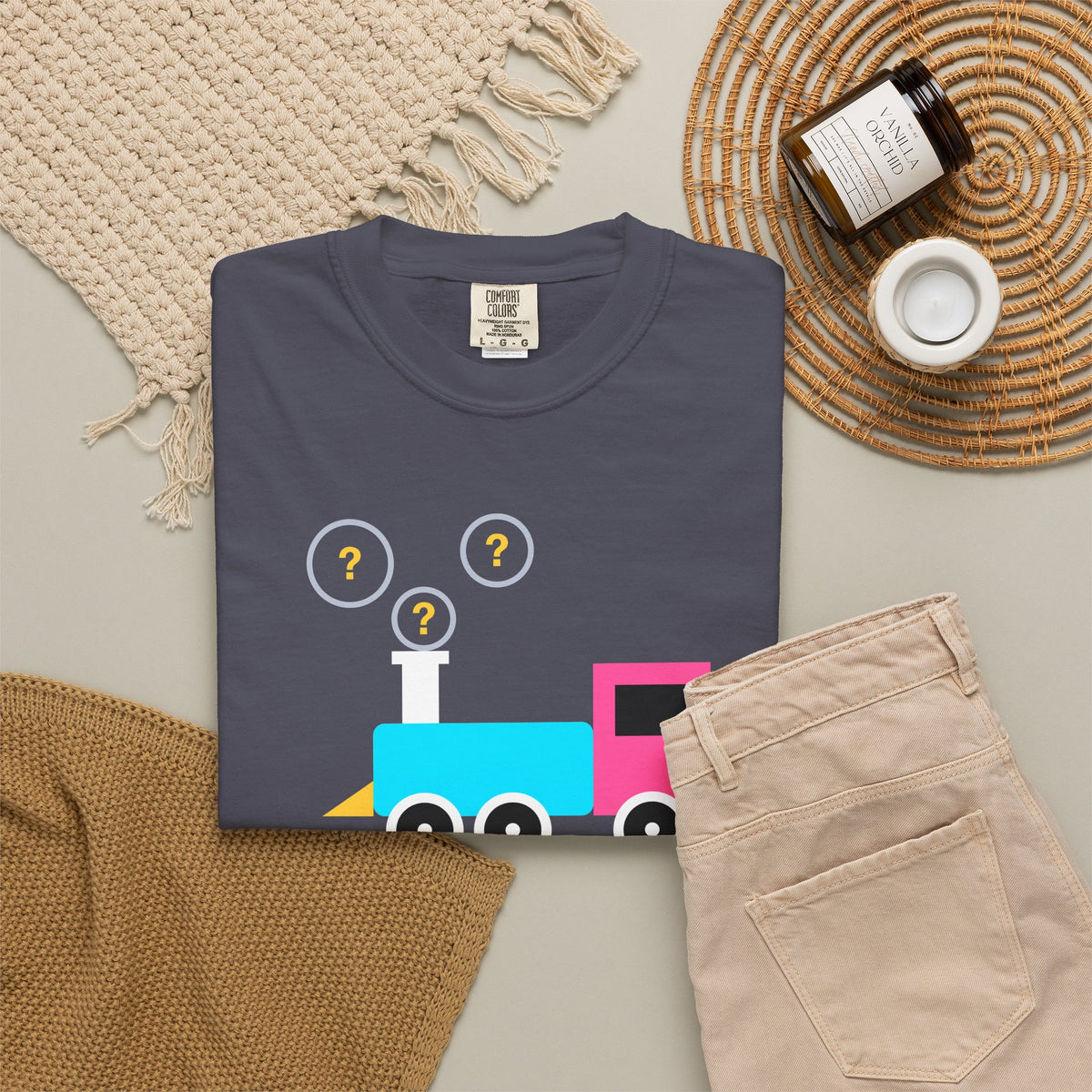 Hallucination Station Retro Train Premium Garment-Dyed Tee
