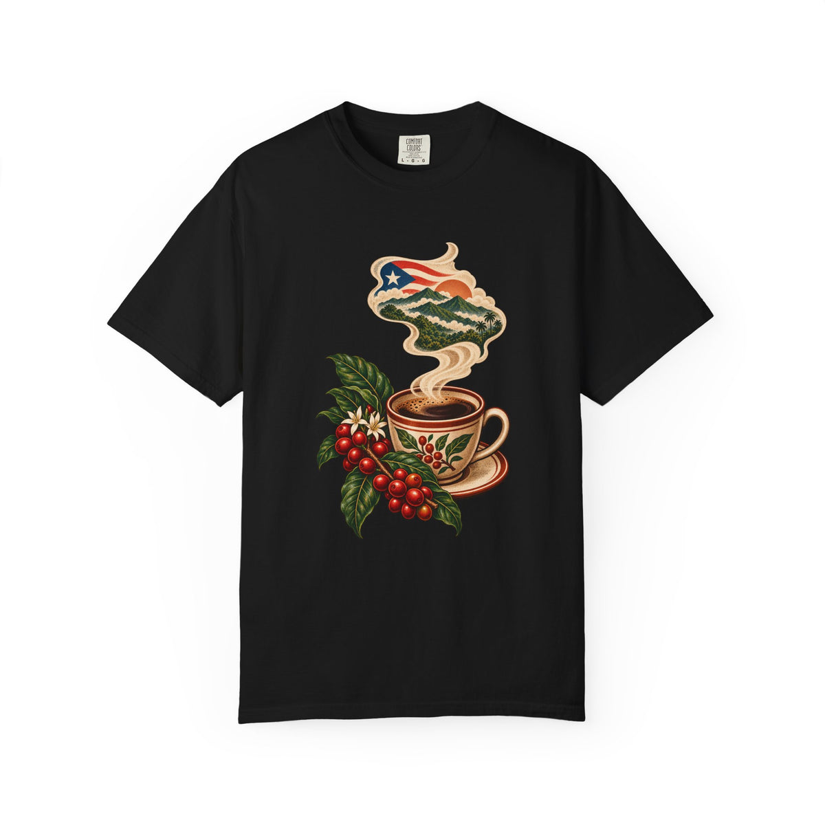 Cafe y Montana Premium Garment-Dyed Tee