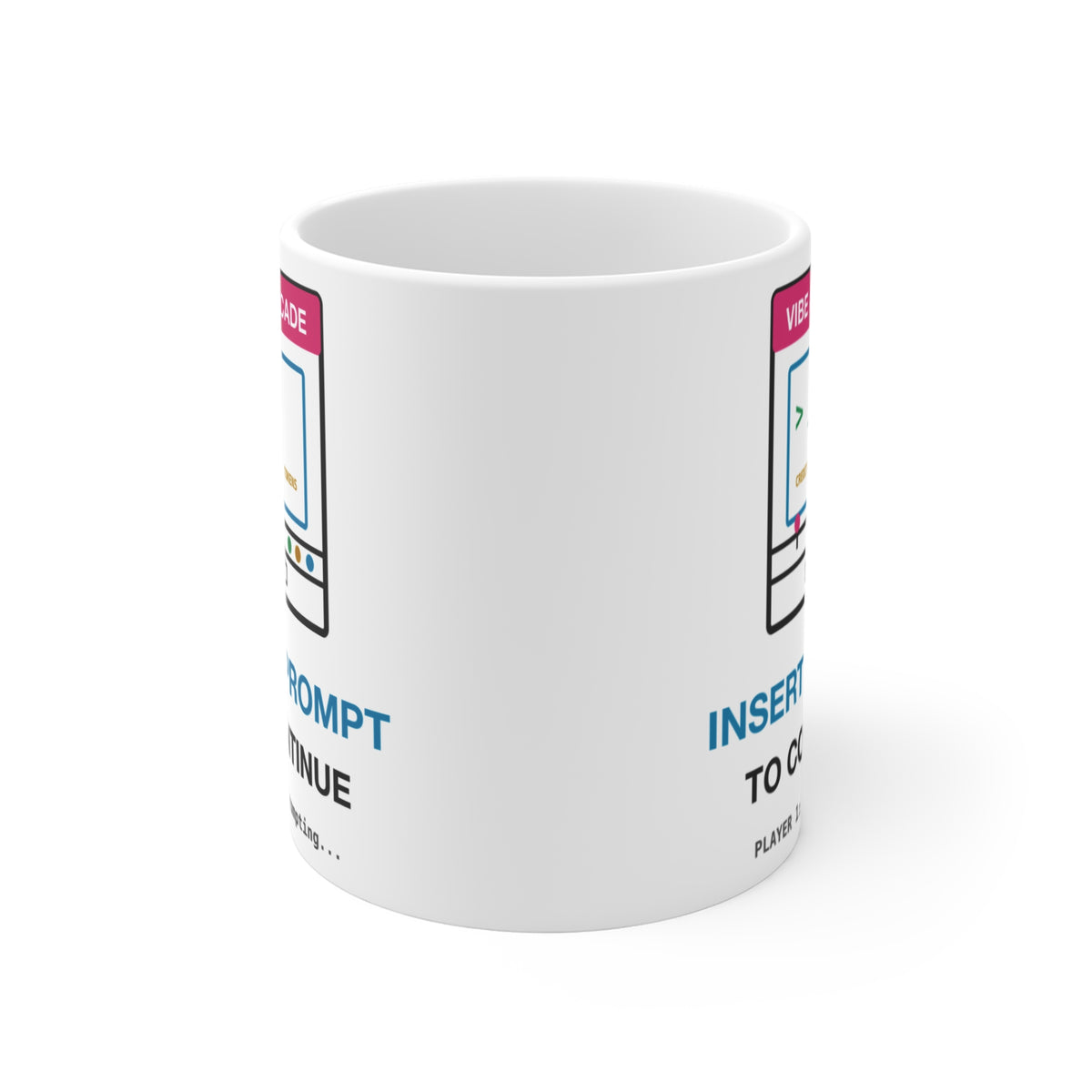 Insert Prompt To Continue Retro Arcade Mug, 11 oz