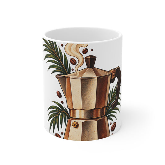 Cafecito Greca Mug, 11 oz