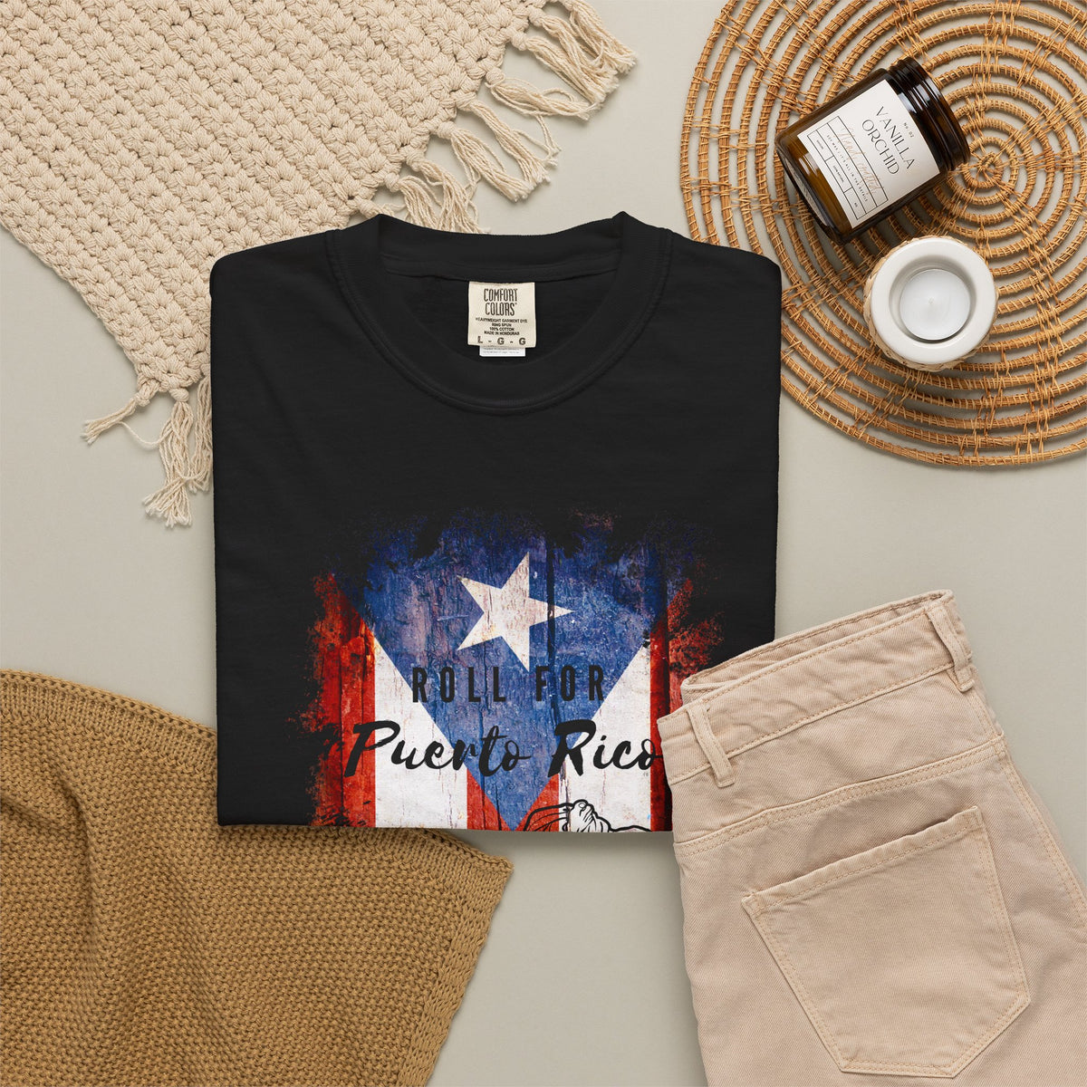 Roll For Puerto Rico Premium Garment-Dyed Tee