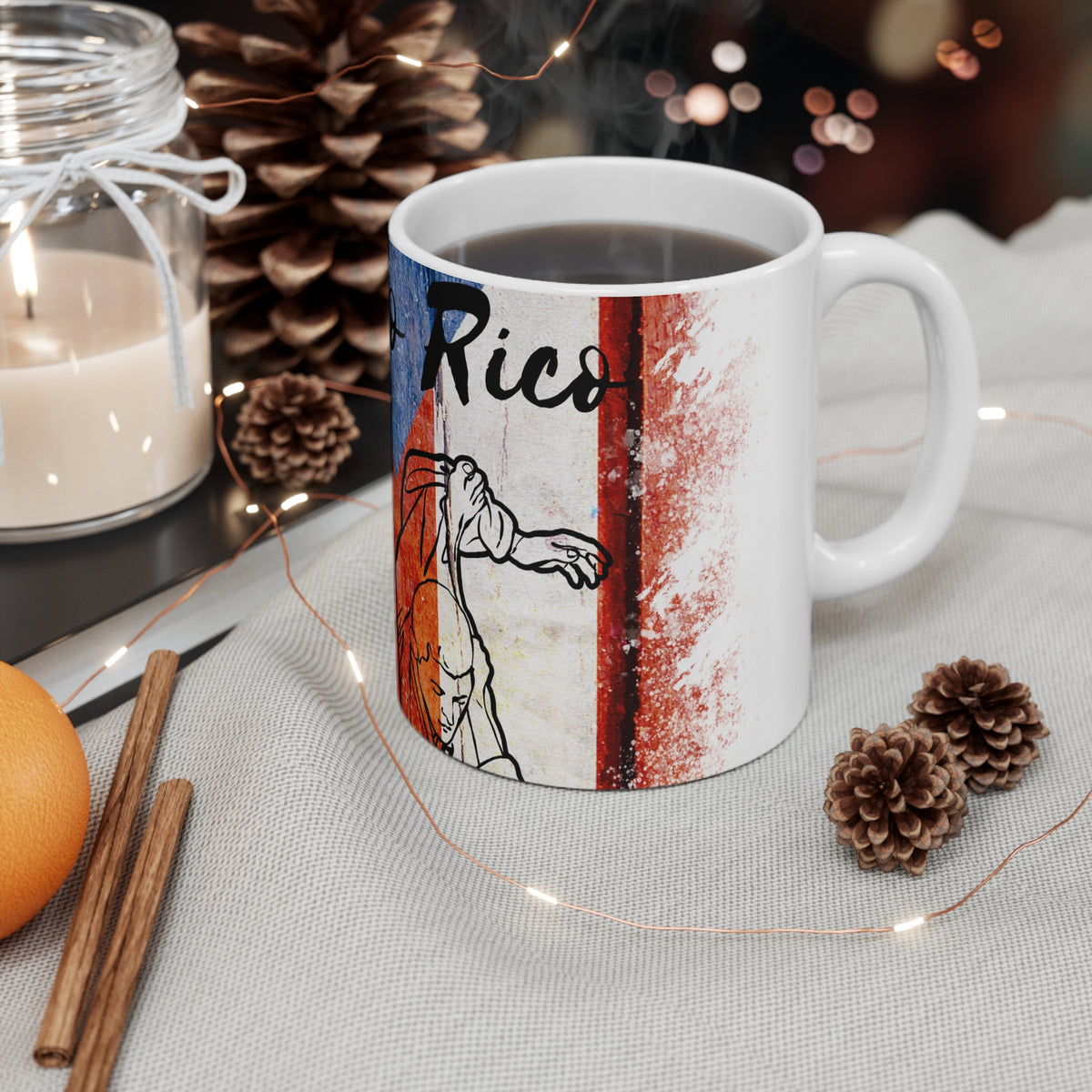 Roll For Puerto Rico Mug, 11 oz