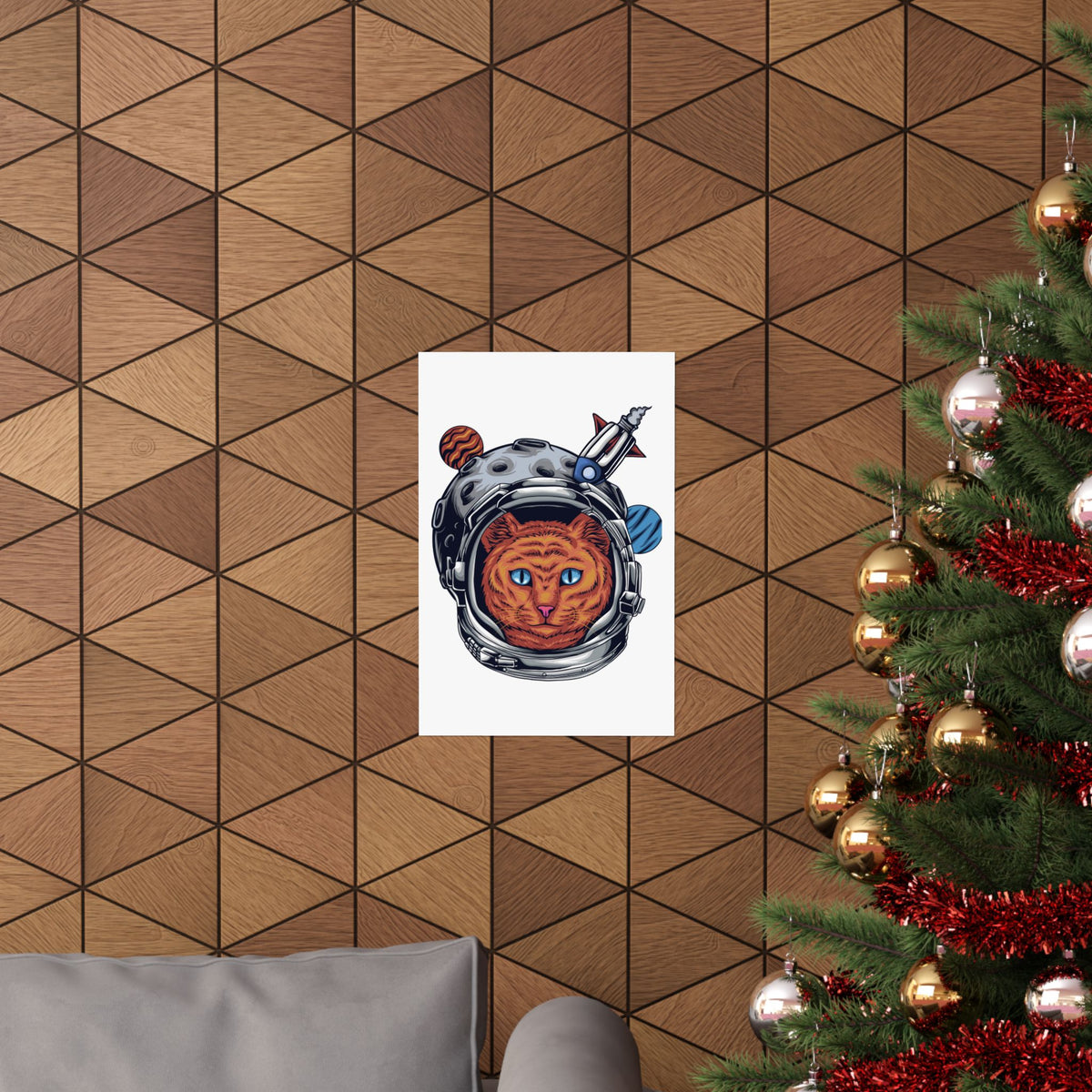 Boricat en la Luna design on a matte art poster, view 18