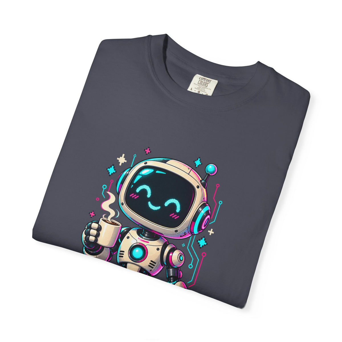 Retro CRT Robot Coffee Premium Garment-Dyed Tee