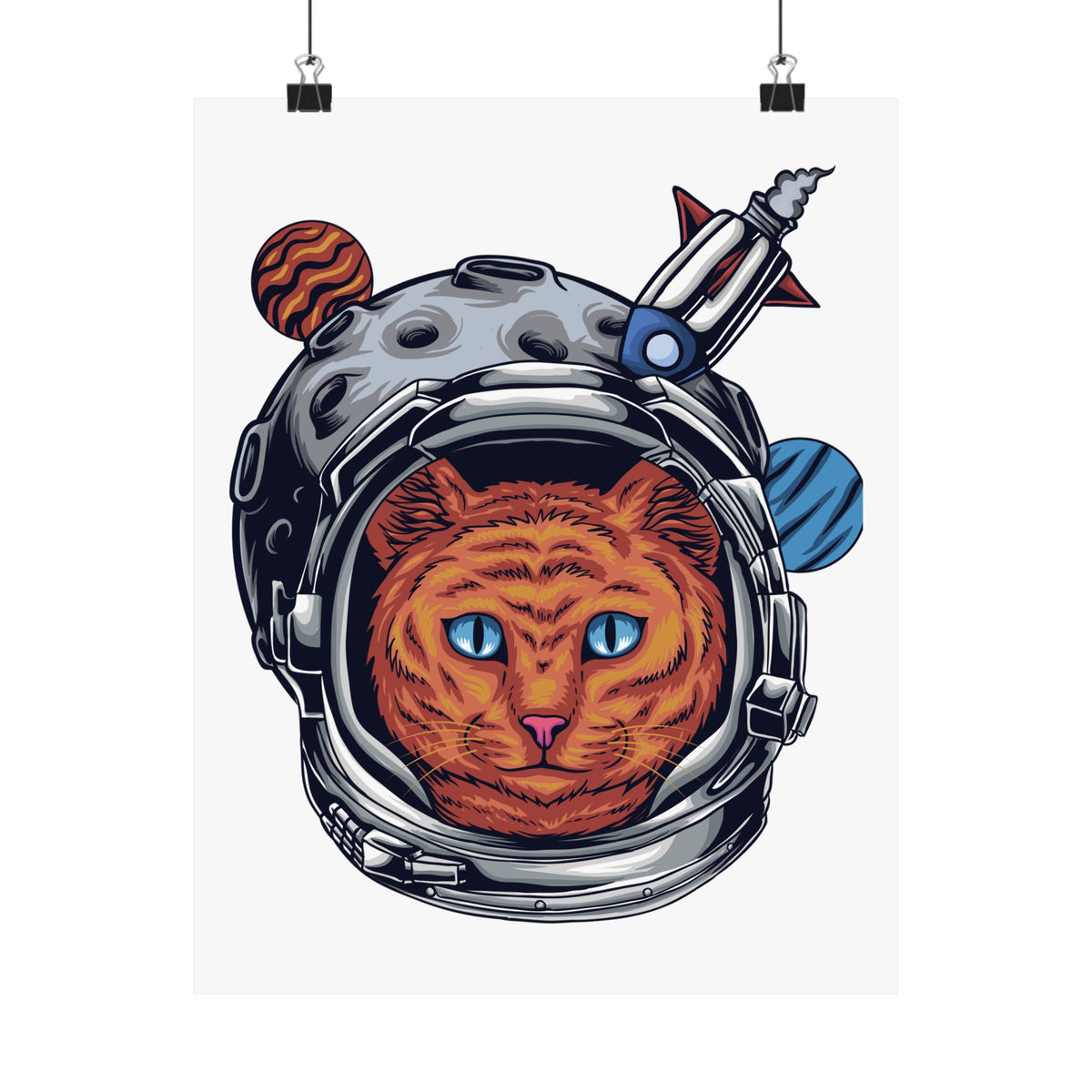 Boricat en la Luna design on a matte art poster, view 5
