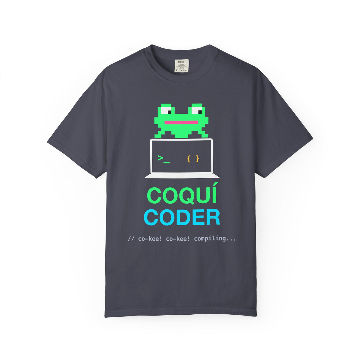 Coquí Coder Pixel Frog Premium Garment-Dyed Tee