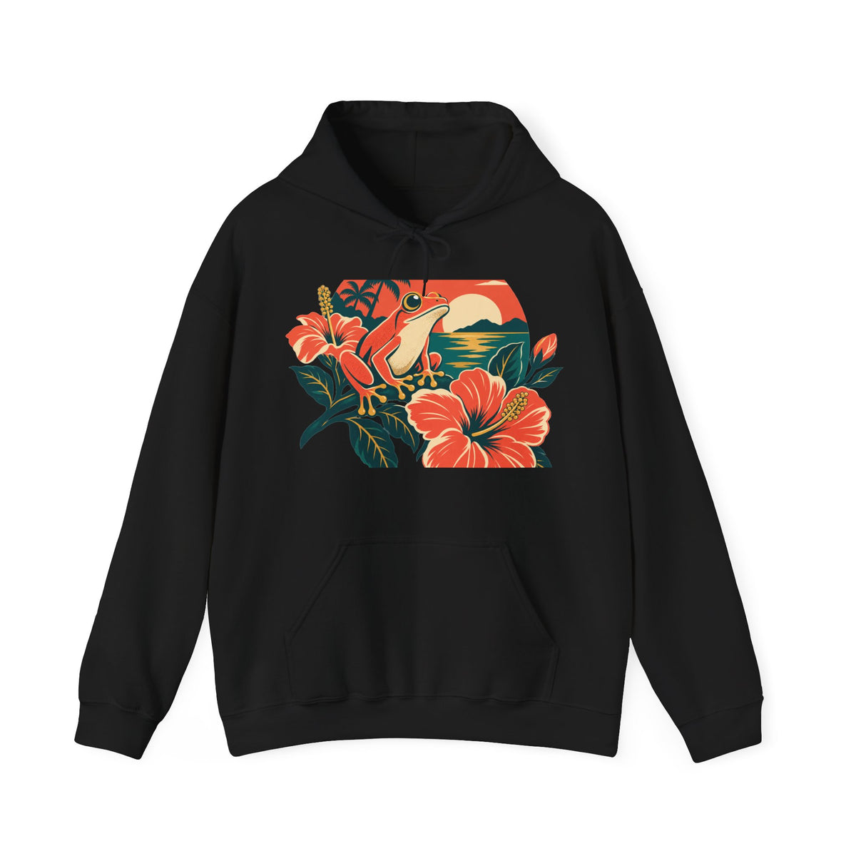Boricua Coqui Sunset Premium Pullover Hoodie