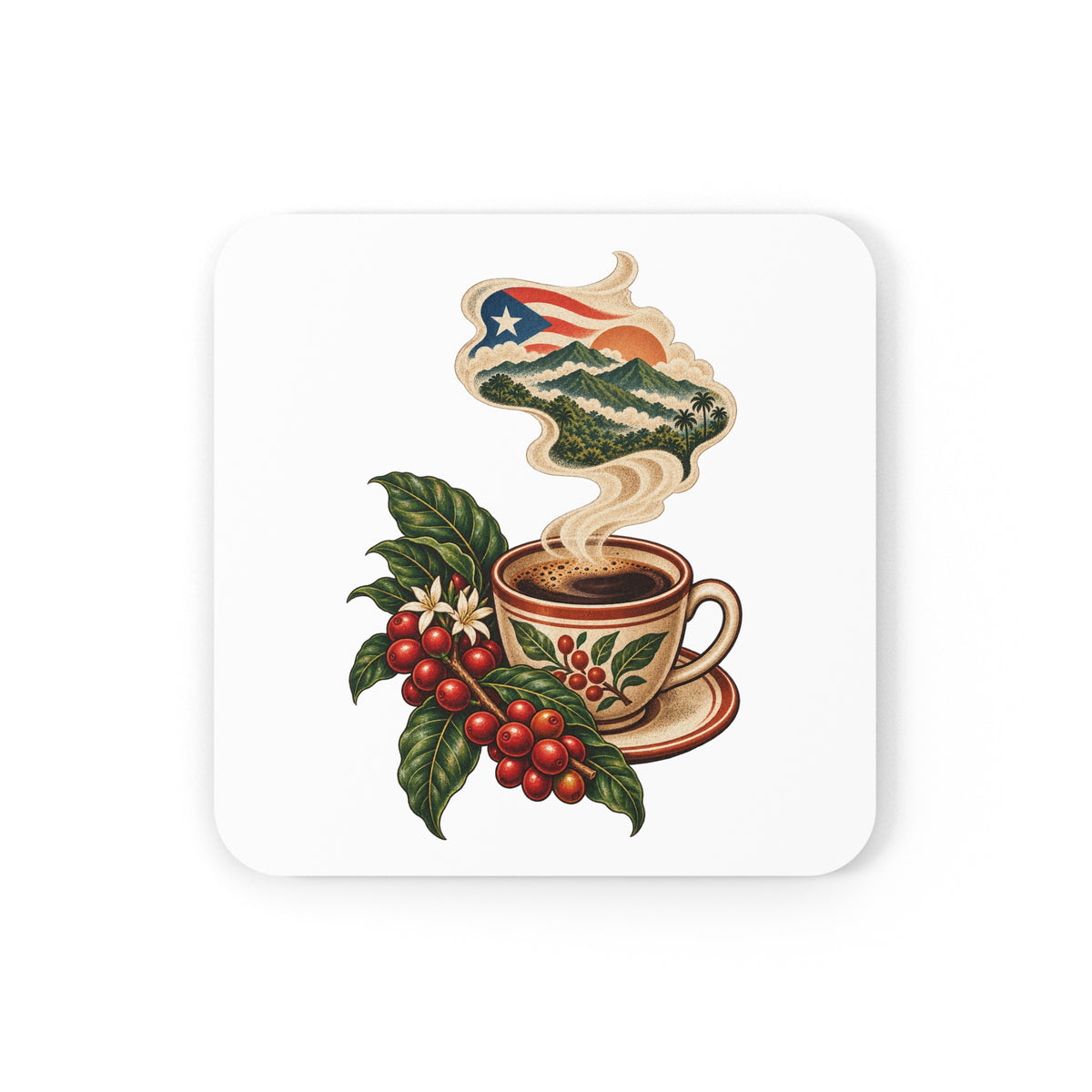 Cafe y Montana Coaster