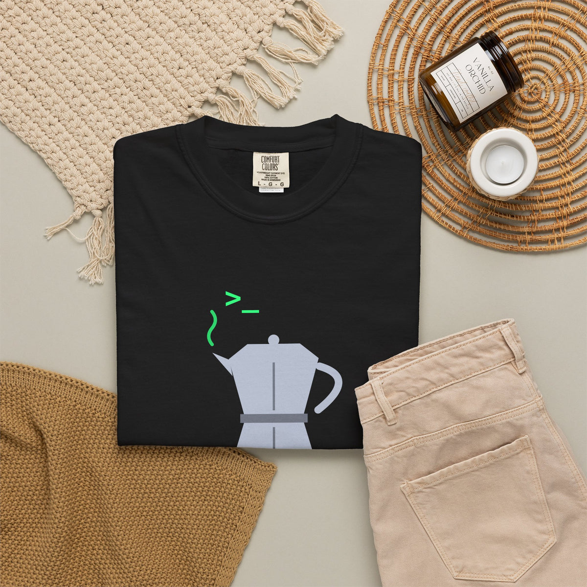 Primero El Café Luego El Código Premium Garment-Dyed Tee