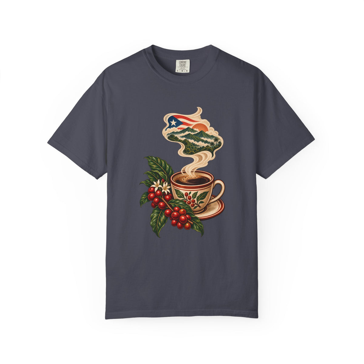Cafe y Montana Premium Garment-Dyed Tee