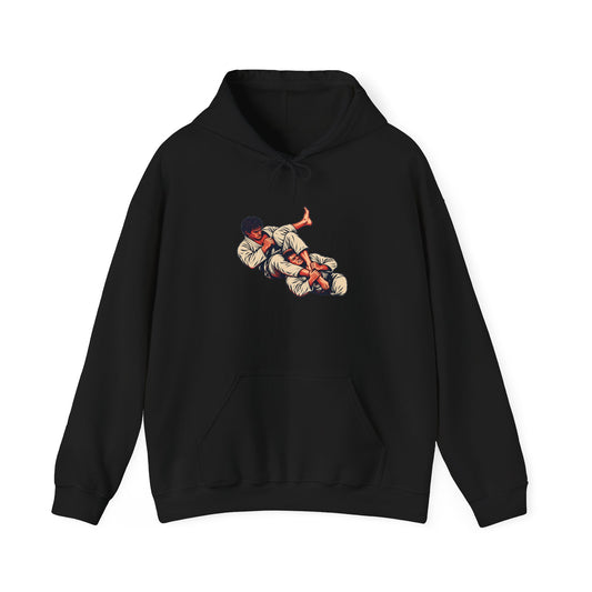 Triangle Choke Jiu-Jitsu design on a classic pullover hoodie