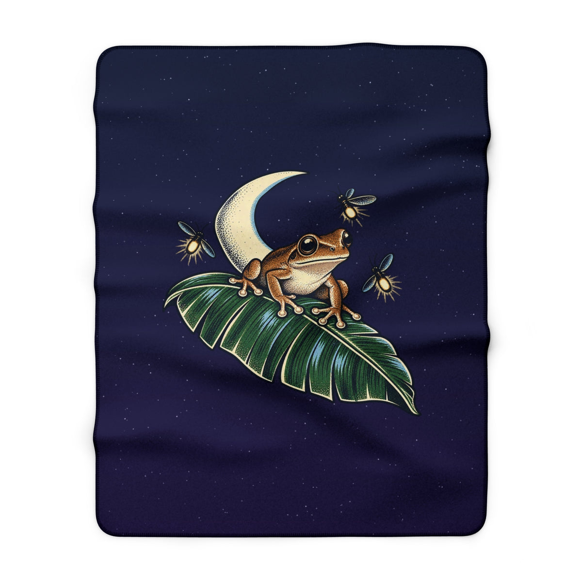 Coqui de Noche design on a sherpa fleece blanket, view 3