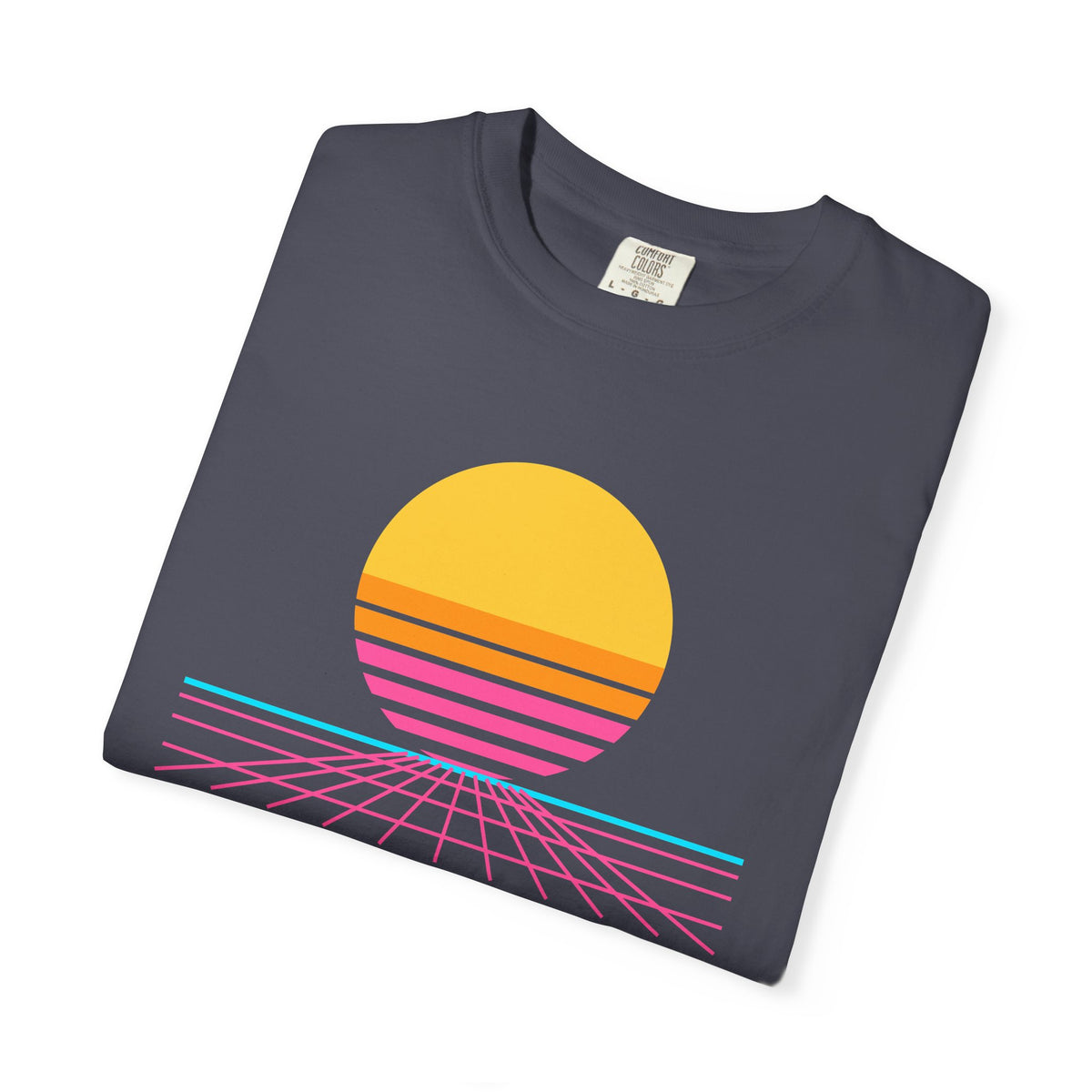 Vibe Coding Synthwave Sunset Premium Garment-Dyed Tee
