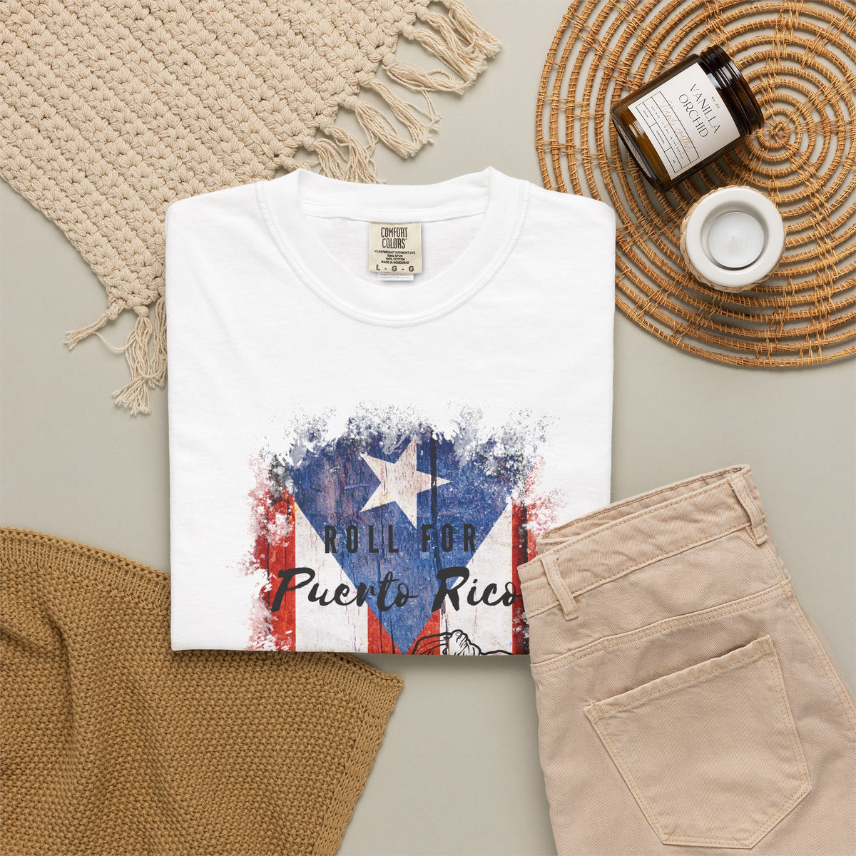 Roll For Puerto Rico Premium Garment-Dyed Tee