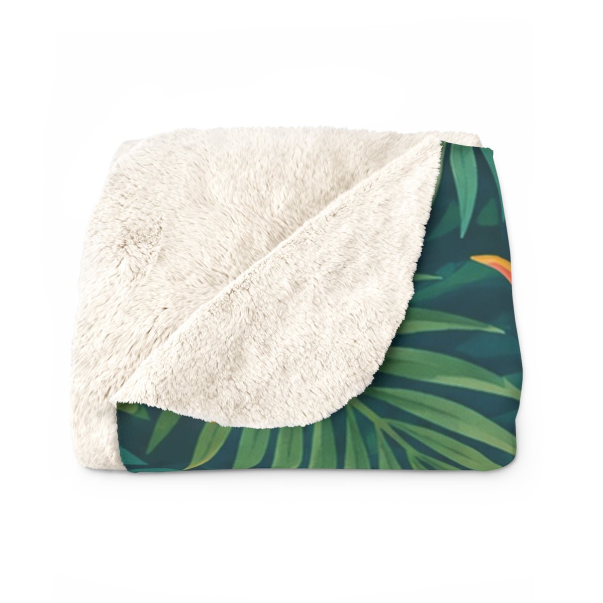 Boricua Tropical Coqui Sherpa Fleece Blanket