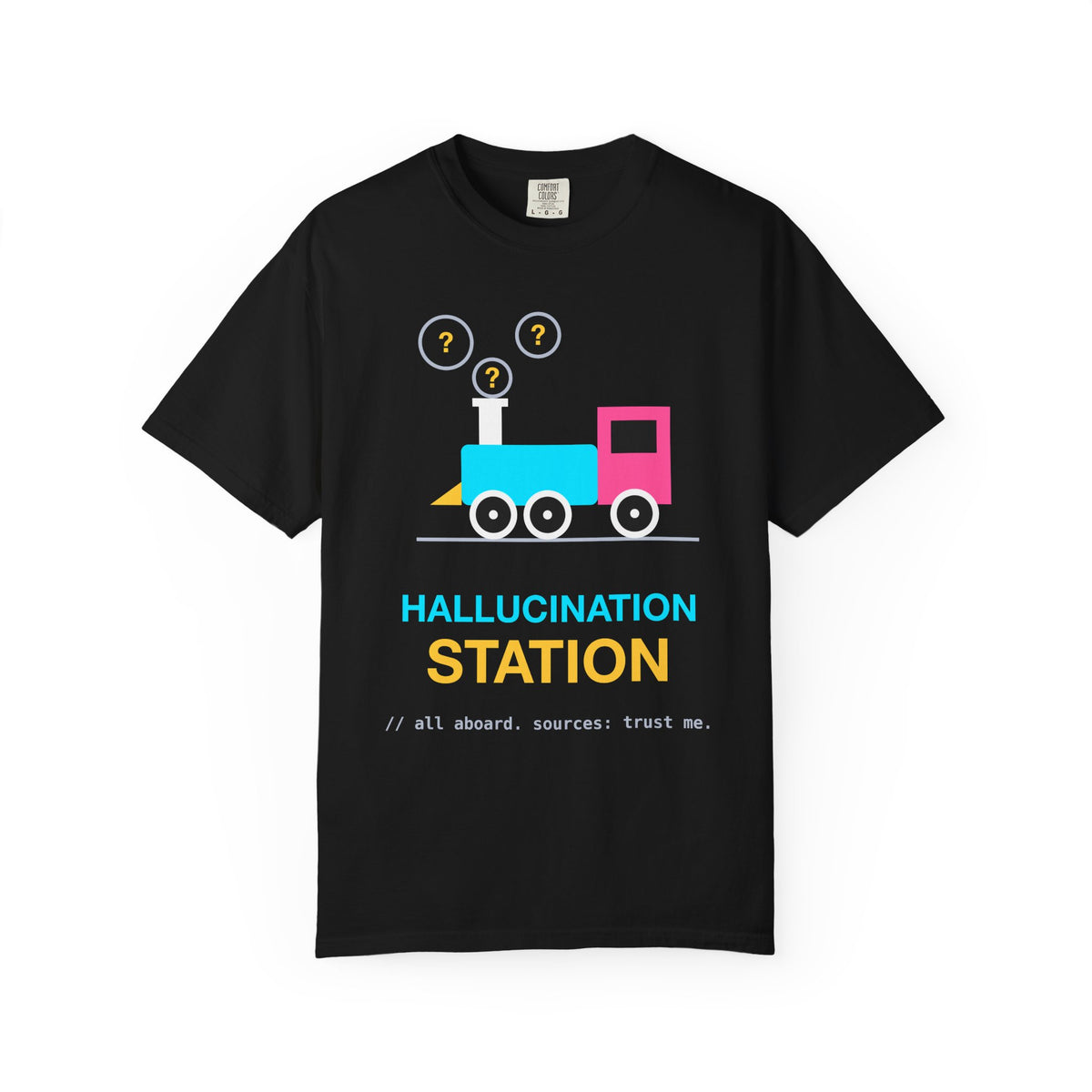 Hallucination Station Retro Train Premium Garment-Dyed Tee