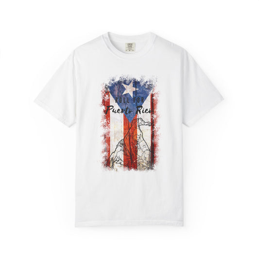 Roll For Puerto Rico Premium Garment-Dyed Tee – White