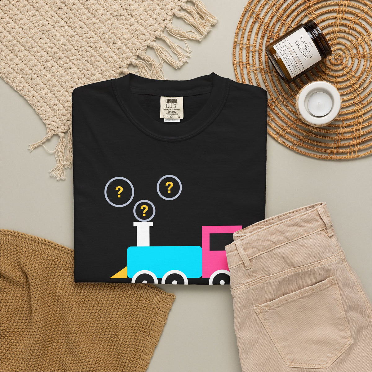 Hallucination Station Retro Train Premium Garment-Dyed Tee