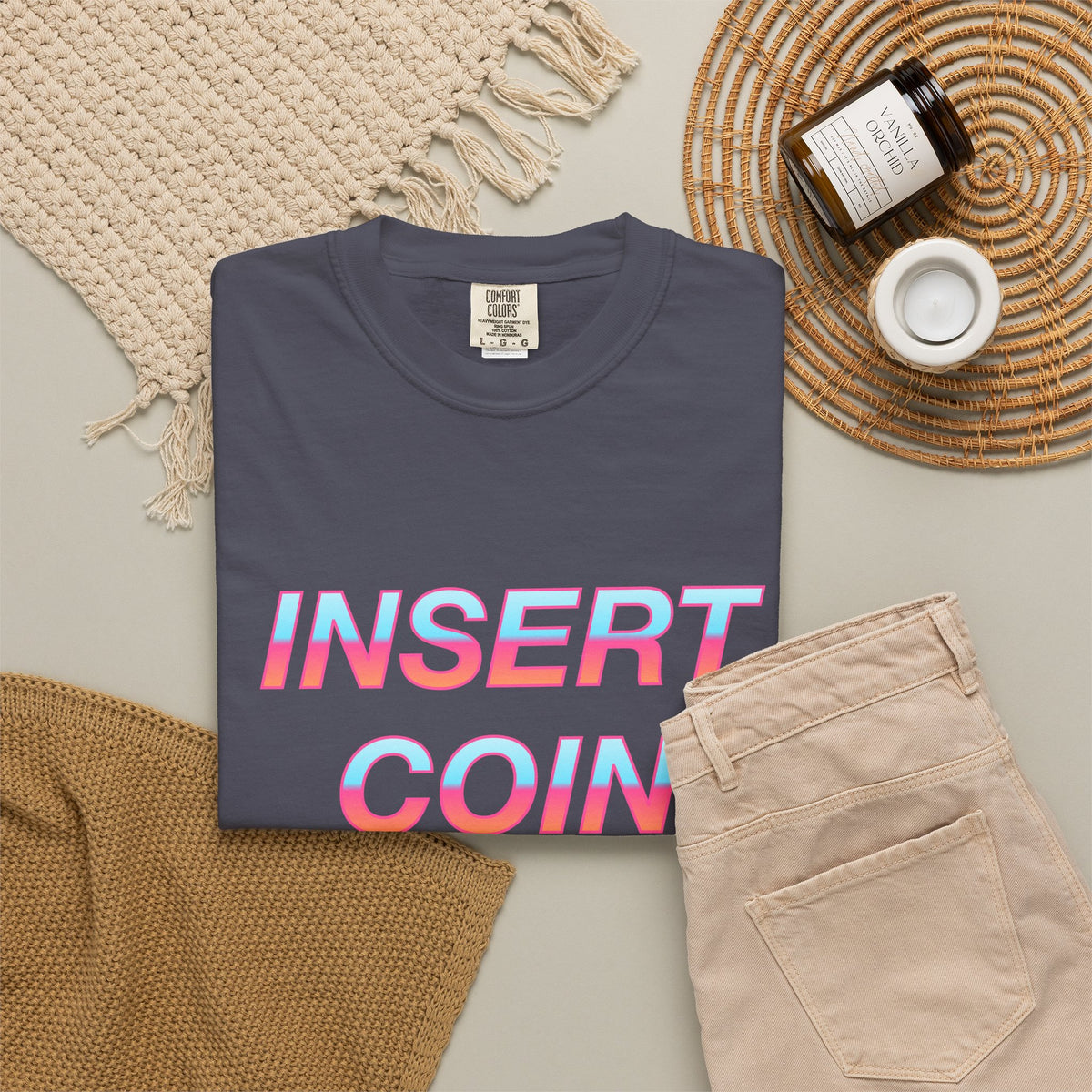 Insert Coin Player 1 Ready Premium Garment-Dyed Tee