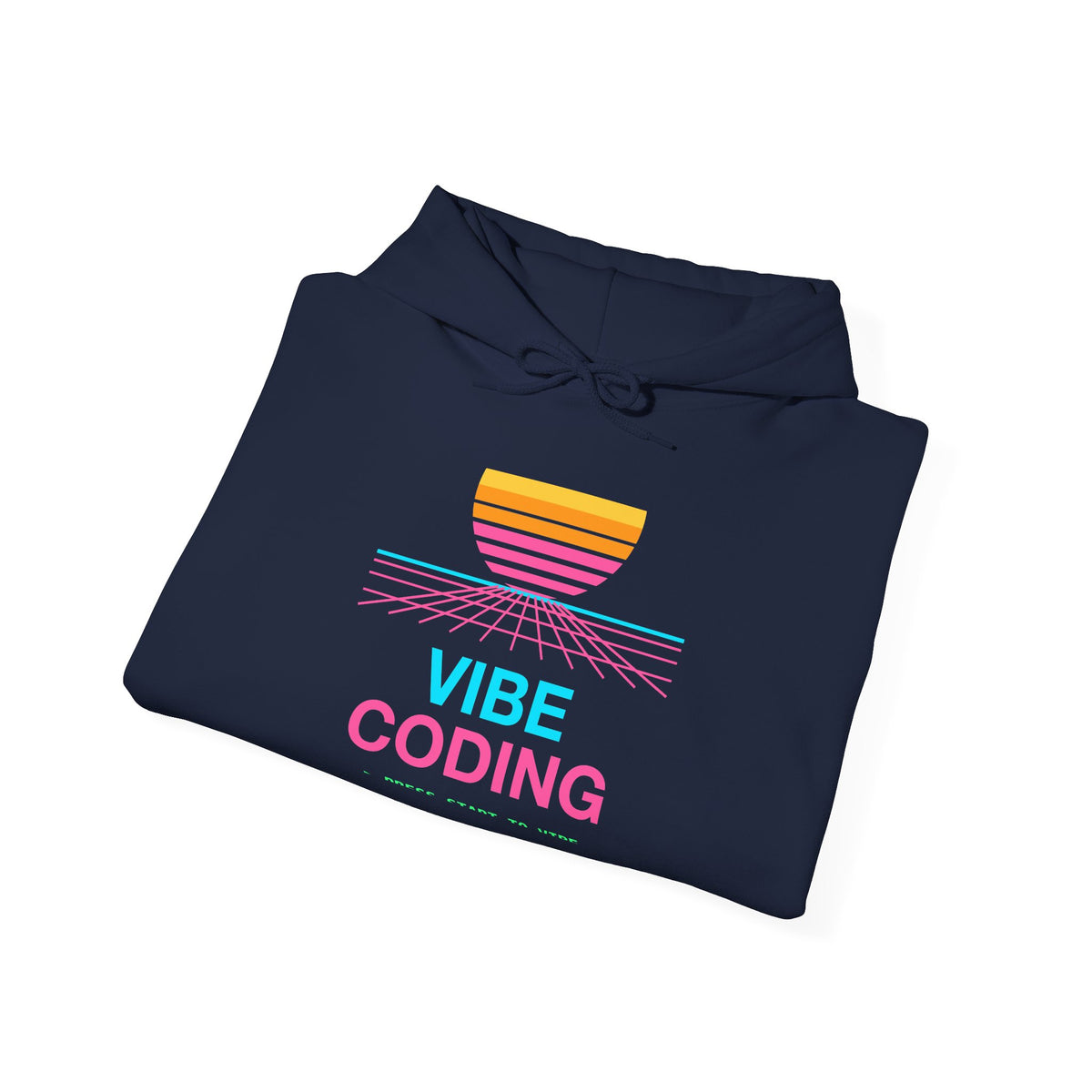 Vibe Coding Synthwave Sunset Classic Pullover Hoodie