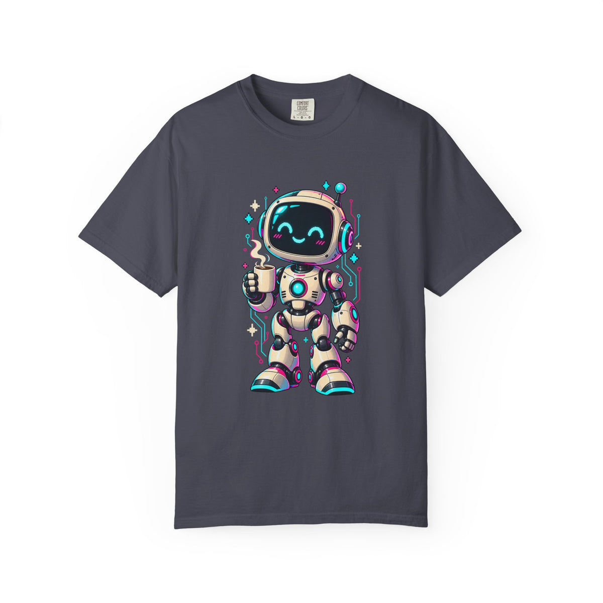 Retro CRT Robot Coffee Premium Garment-Dyed Tee