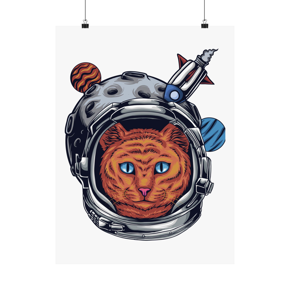 Boricat en la Luna design on a matte art poster, view 2