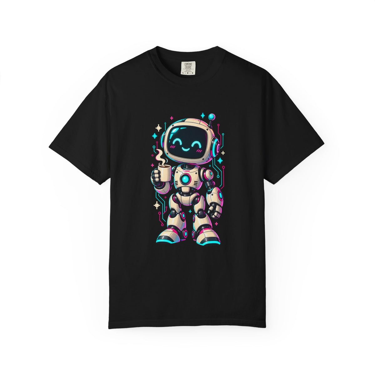 Retro CRT Robot Coffee Premium Garment-Dyed Tee