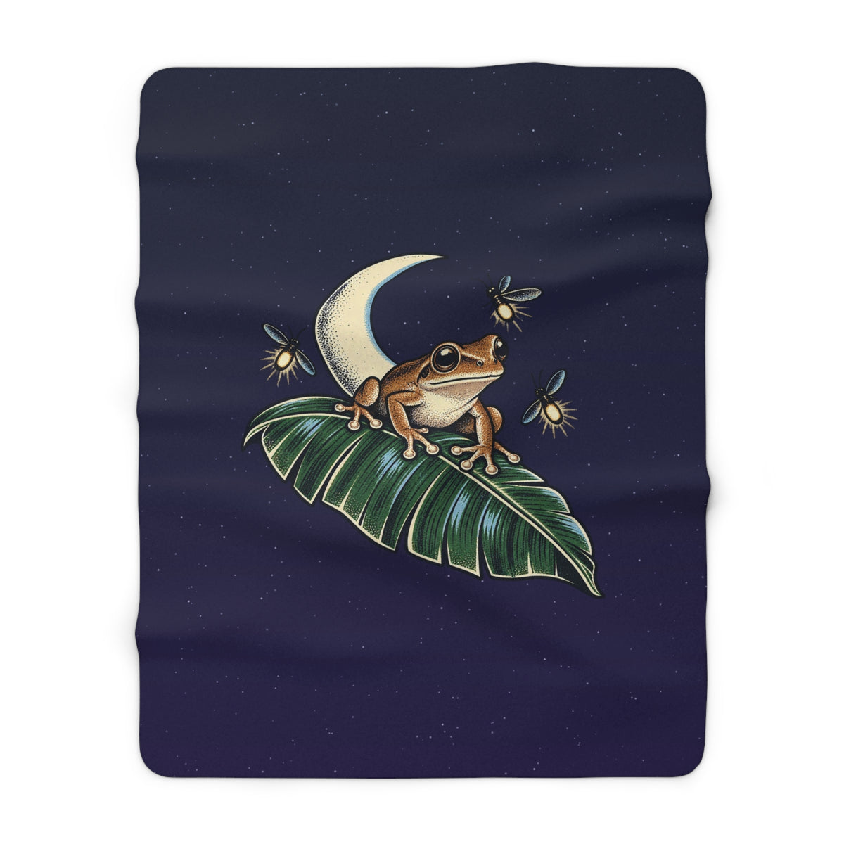 Coqui de Noche design on a sherpa fleece blanket, view 2