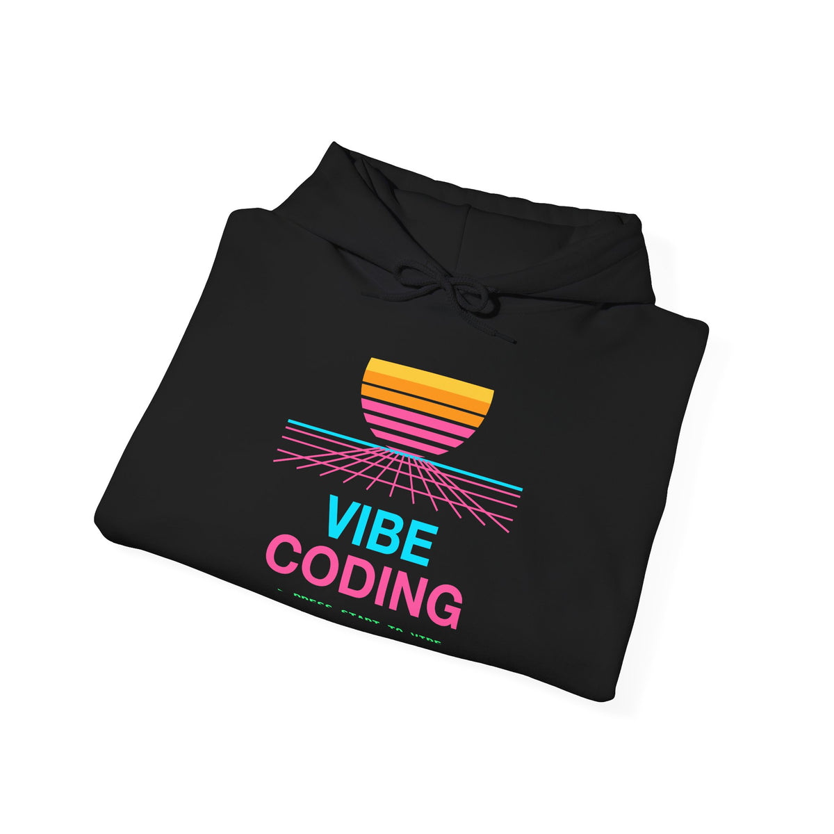 Vibe Coding Synthwave Sunset Classic Pullover Hoodie