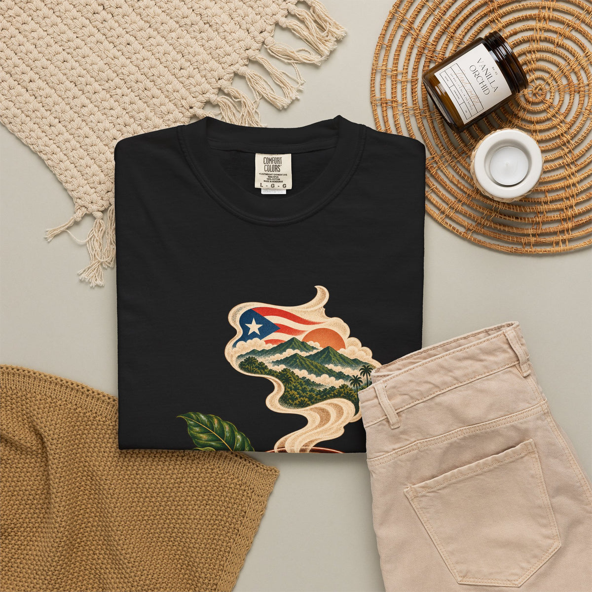 Cafe y Montana Premium Garment-Dyed Tee