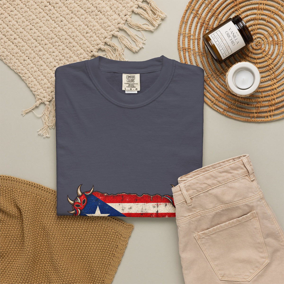 Orgullo Boricua Island Premium Garment-Dyed Tee