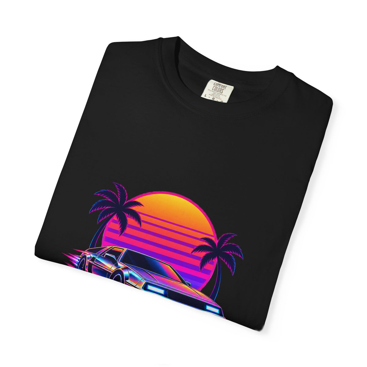 Synthwave Sunset Drive Premium Garment-Dyed Tee
