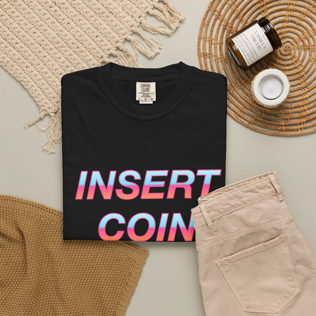 Insert Coin Player 1 Ready Premium Garment-Dyed Tee