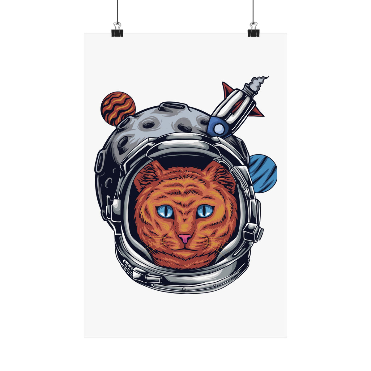 Boricat en la Luna design on a matte art poster, view 4