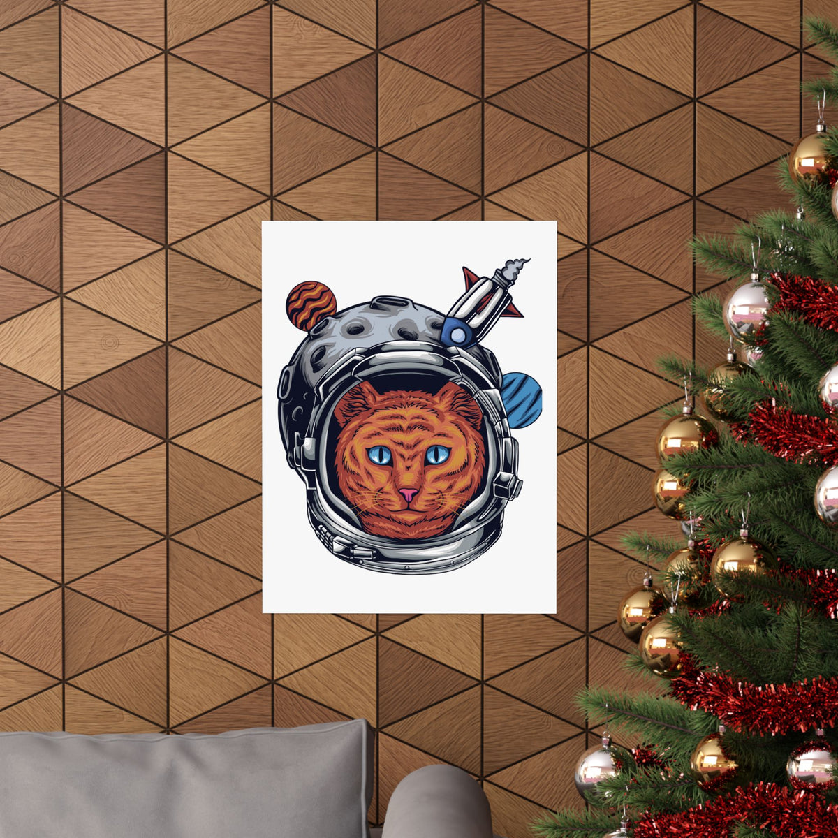 Boricat en la Luna design on a matte art poster, view 12