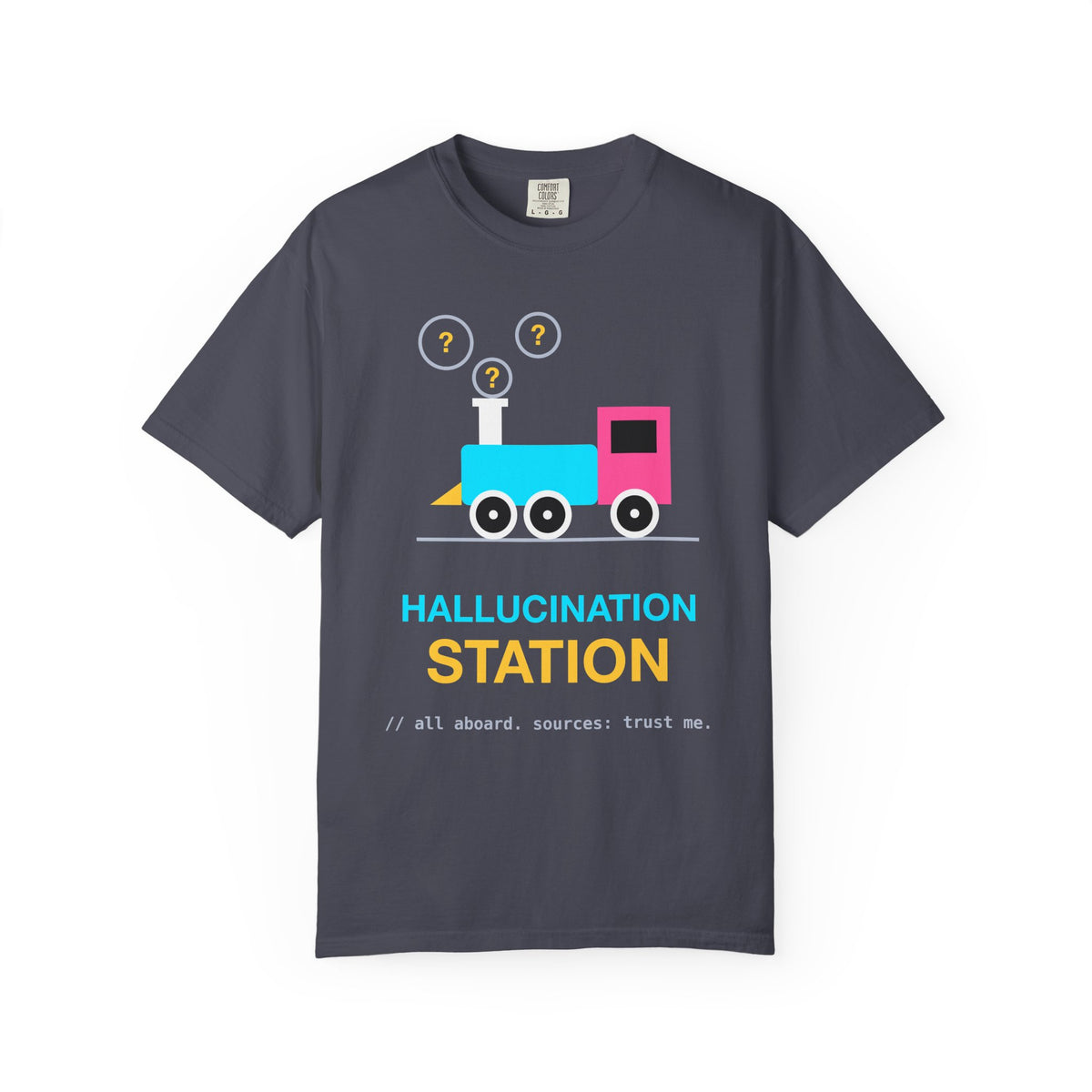 Hallucination Station Retro Train Premium Garment-Dyed Tee