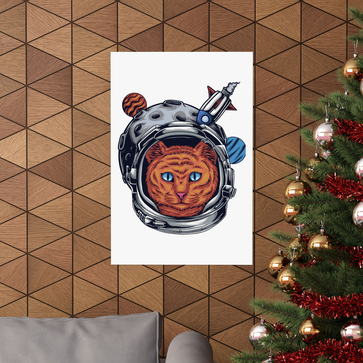 Boricat en la Luna design on a matte art poster, view 9