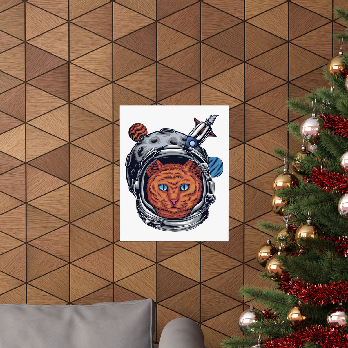 Boricat en la Luna design on a matte art poster, view 15