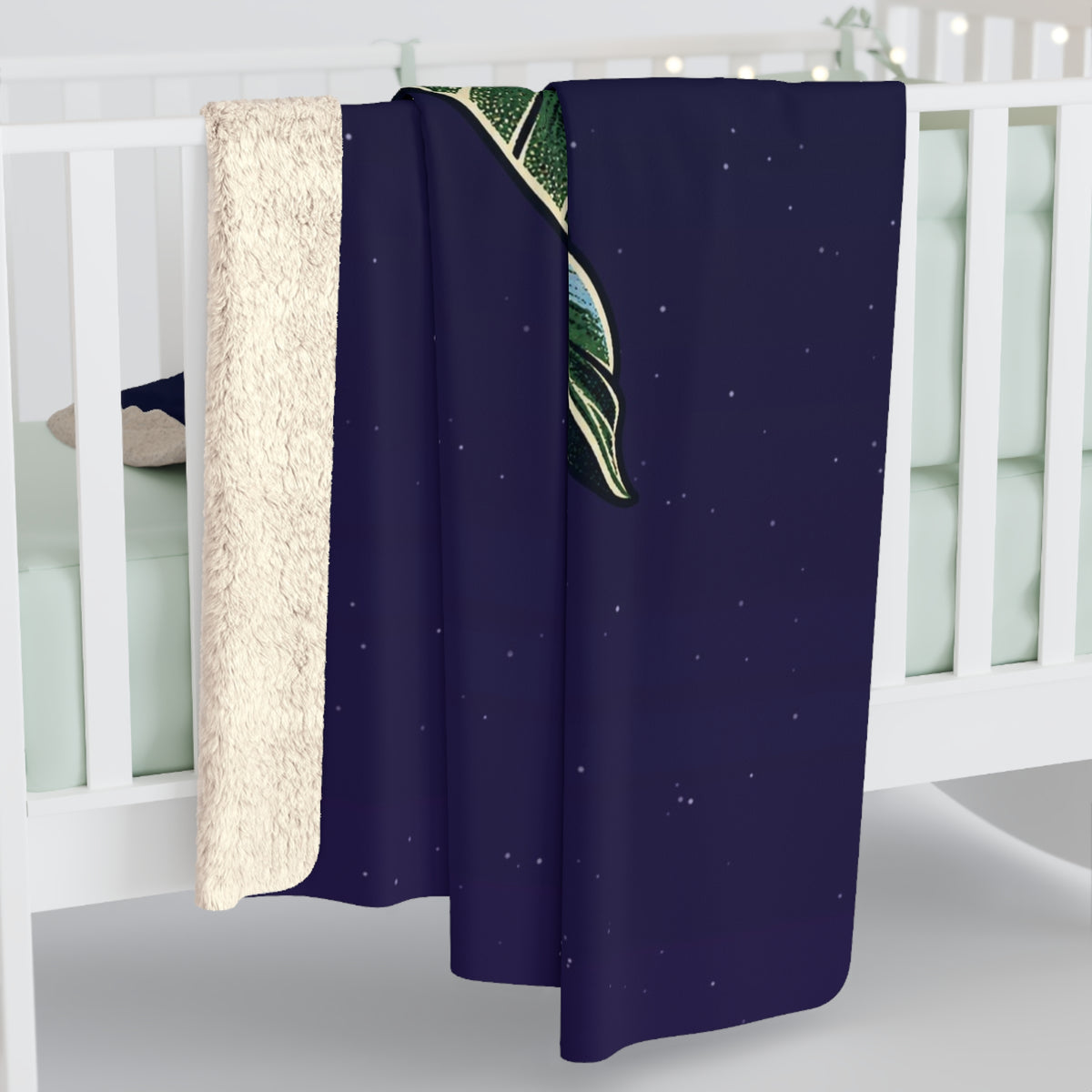 Coqui de Noche design on a sherpa fleece blanket, view 9