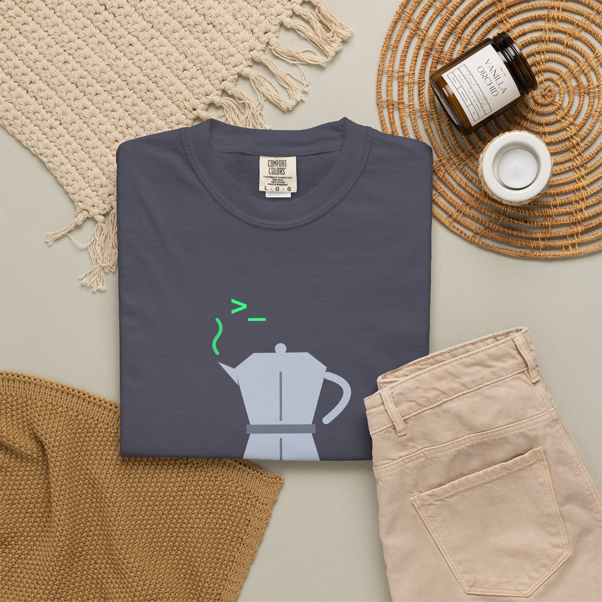 Primero El Café Luego El Código Premium Garment-Dyed Tee