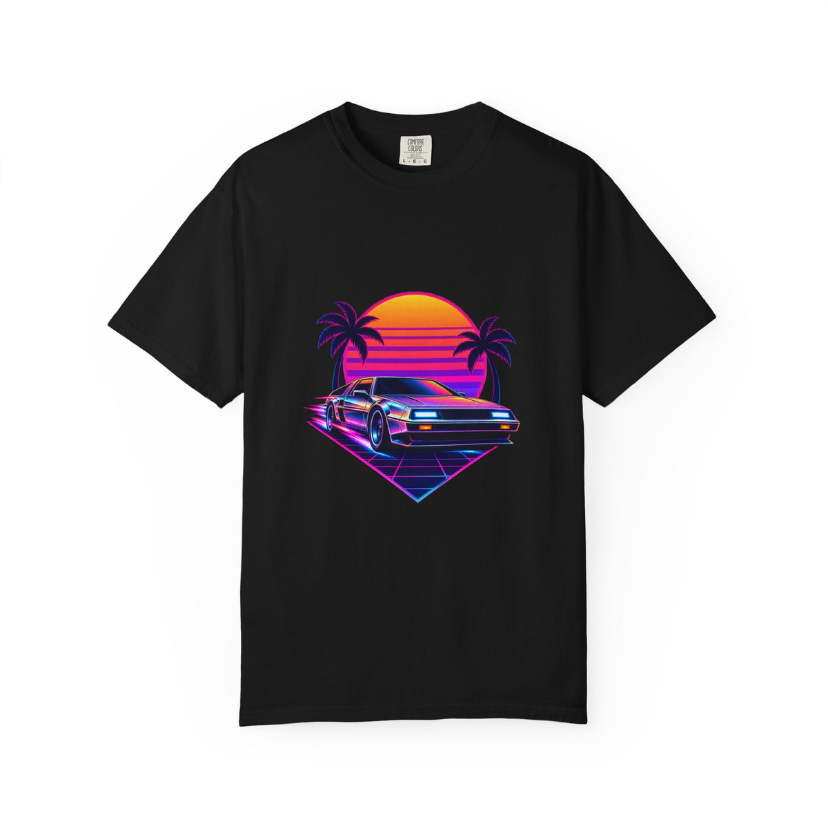 Synthwave Sunset Drive Premium Garment-Dyed Tee
