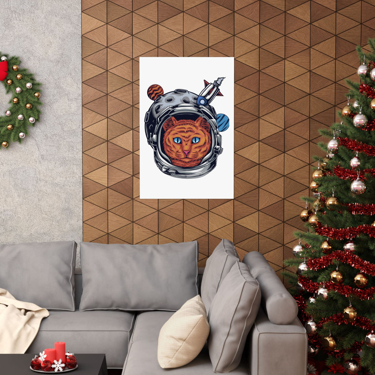 Boricat en la Luna design on a matte art poster, view 24