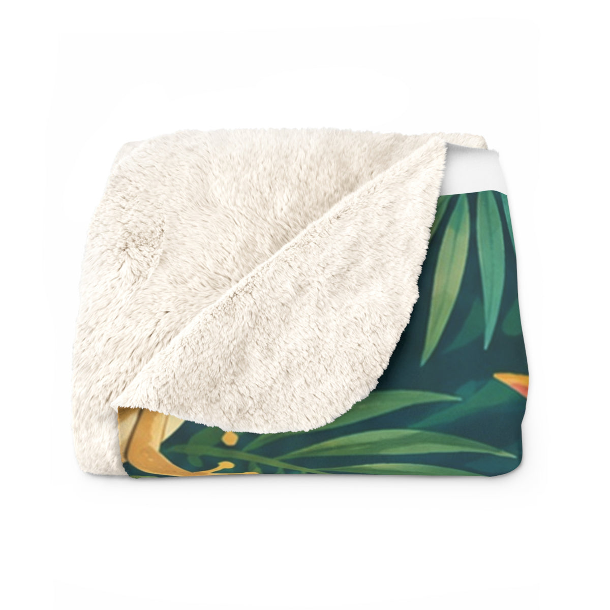 Boricua Tropical Coqui Sherpa Fleece Blanket