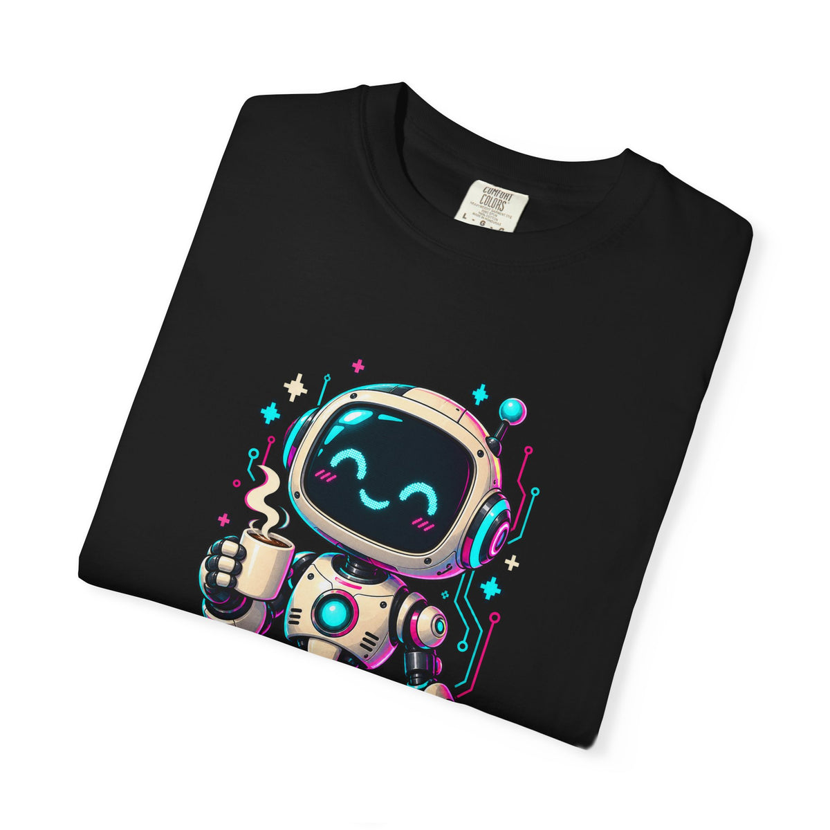 Retro CRT Robot Coffee Premium Garment-Dyed Tee