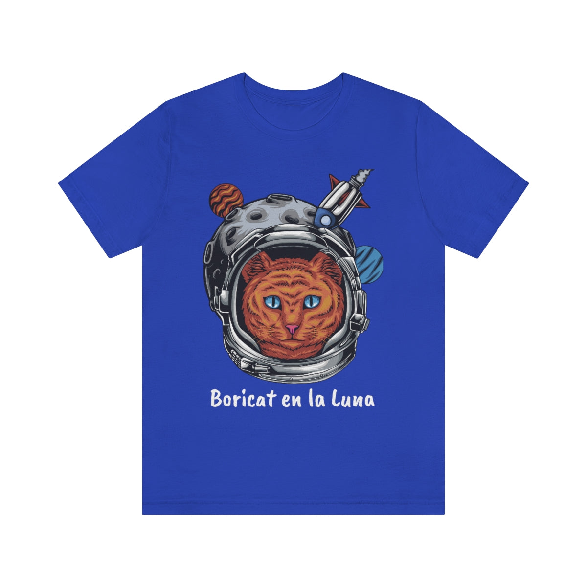 Boricat (Boricua) en la Luna Unisex Jersey Short Sleeve Tee